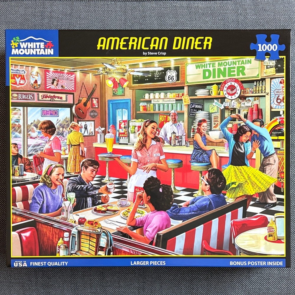 White Mountain American Diner 1000 Piece Puzzle